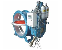 Liquid-controlled butterfly valve