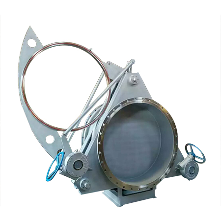 Spiral fan-shaped blind plate valve