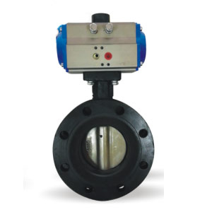 Single flanged high performance butterfly valve